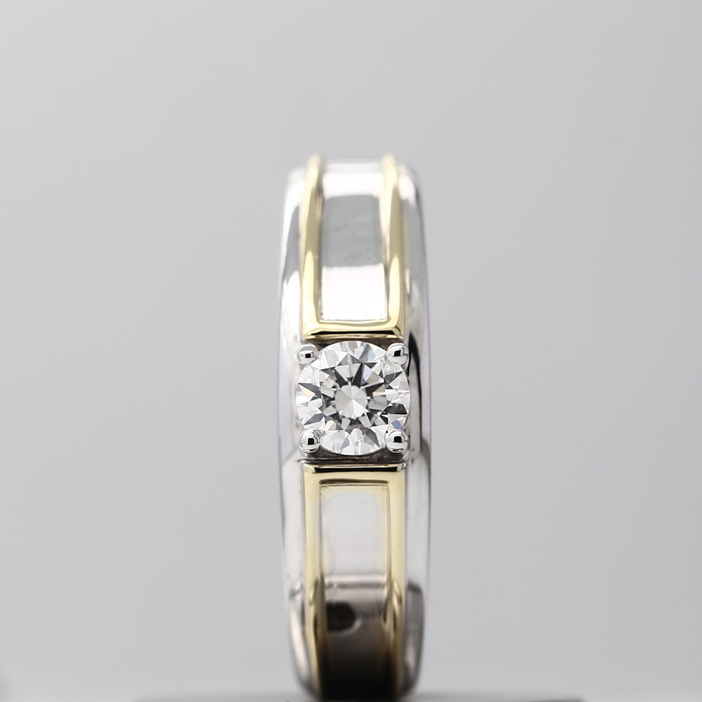 IGI Certified 1.00 Carat Round Lab Grown CVD Diamond Ring