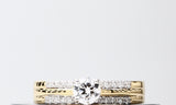 IGI Certified 1.00 Carat Round Brilliant Lab Grown CVD Solitaire With Accents Diamond Ring In 14k Gold