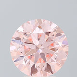 IGI CERTIFIED ROUND 3.00CT FANCY INTENSE PINK VS1 VG EX EX FAINT LAB GROWN CVD DIAMOND