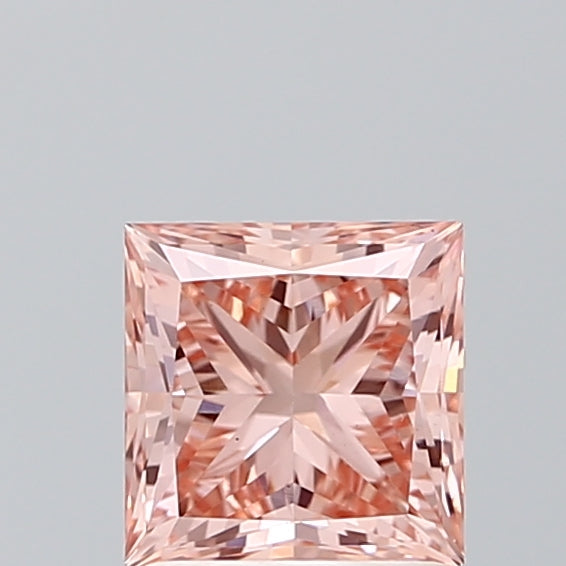 IGI CERTIFIED PRINCESS 1.42CT FANCY PINK VS1 EX VG FAINT LAB GROWN CVD DIAMOND