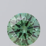 IGI CERTIFIED ROUND 1.03CT FANCY VIVID GREEN VS2 ID EX EX NONE LAB GROWN CVD DIAMOND