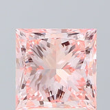 IGI CERTIFIED PRINCESS 3.01CT FANCY INTENSE PINK VS1 EX EX FAINT LAB GROWN CVD DIAMOND