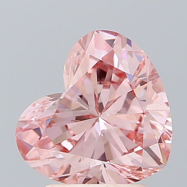 IGI CERTIFIED HEART 2.00CT FANCY INTENSE PINK VS1 EX VG FAINT LAB GROWN CVD DIAMOND