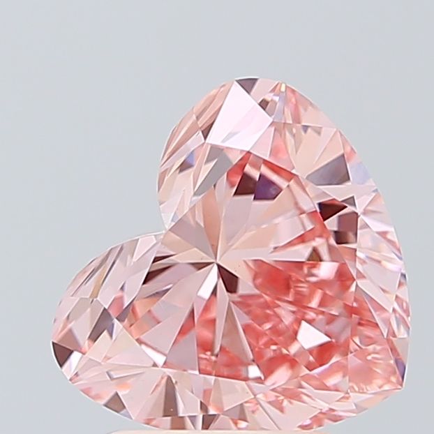 IGI CERTIFIED HEART 2.00CT FANCY INTENSE PINK VS1 EX EX FAINT LAB GROWN CVD DIAMOND