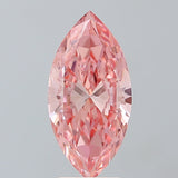 IGI CERTIFIED MARQUISE 2.21CT FANCY PINK VVS2 EX EX FAINT LAB GROWN CVD DIAMOND