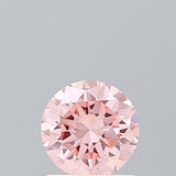 IGI CERTIFIED ROUND 0.70CT FANCY INTENSE PINK VS1 VG EX EX FAINT LAB GROWN CVD DIAMOND