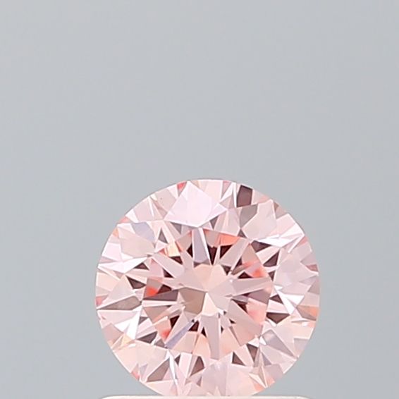 IGI CERTIFIED ROUND 0.69CT FANCY INTENSE PINK VS1 ID EX EX FAINT LAB GROWN CVD DIAMOND
