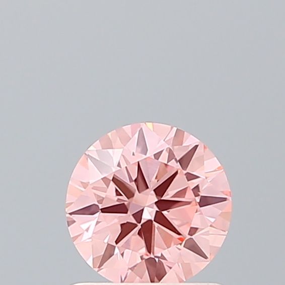 IGI CERTIFIED ROUND 0.72CT FANCY VIVID PINK VS1 VG VG GD FAINT LAB GROWN CVD DIAMOND