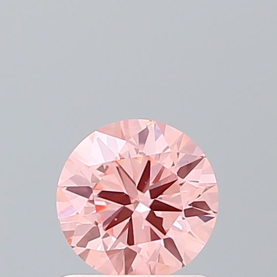 IGI CERTIFIED ROUND 0.73CT FANCY VIVID PINK VS1 VG VG VG FAINT LAB GROWN CVD DIAMOND