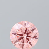 IGI CERTIFIED ROUND 0.73CT FANCY VIVID PINK VS1 VG VG VG FAINT LAB GROWN CVD DIAMOND