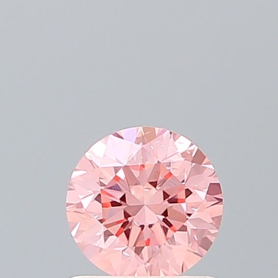 IGI CERTIFIED ROUND 0.73CT FANCY VIVID PINK SI1 VG VG VG FAINT LAB GROWN CVD DIAMOND