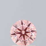 IGI CERTIFIED ROUND 0.71CT FANCY INTENSE PINK VS1 VG EX EX FAINT LAB GROWN CVD DIAMOND