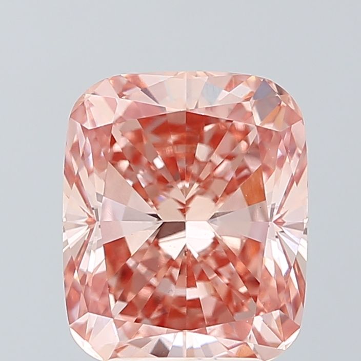 1. Introducing our exquisite IGI certified Cushion Brilliant 4.22ct Fancy Intense Pink VS1 diamond, a true marvel of nature. This lab-grown CVD diamond showcases exceptional brilliance and fire, captivating all who lay eyes upon it. With its excellent cut and clarity, this diamond sparkles with unparalleled radiance. Its stunning pink hue adds a touch of elegance and sophistication, making it a perfect choice for those seeking a unique and vibrant gemstone.