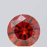 IGI CERTIFIED ROUND 1.07CT FANCY VIVID ORANGE SI2 ID EX EX NONE LAB GROWN CVD DIAMOND