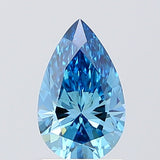 IGI CERTIFIED PEAR 1.01CT FANCY VIVID BLUE VS1 EX EX NONE LAB GROWN CVD DIAMOND