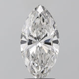 IGI CERTIFIED MARQUISE 1.66CT G VVS2 VG VG NONE LAB GROWN CVD DIAMOND