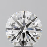 IGI CERTIFIED ROUND 3.26CT G VVS2 ID EX EX NONE LAB GROWN CVD DIAMOND