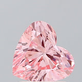IGI CERTIFIED HEART 1.01CT FANCY VIVID PINK SI2 EX EX FAINT LAB GROWN CVD DIAMOND