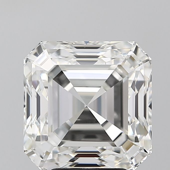 IGI CERTIFIED SQUARE EMERALD 5.01CT G VVS2 EX EX NONE LAB GROWN CVD DIAMOND