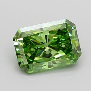 Radiant 1.51 ct. Green VS1  VG EX  CVD Lab Grown Diamond