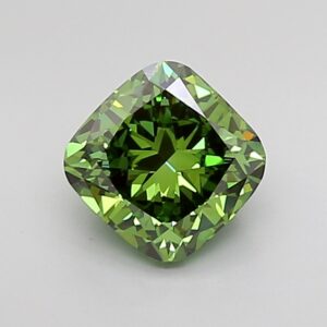 Cushion 1.56 ct. Green VS1  EX EX  CVD Lab Grown Diamond