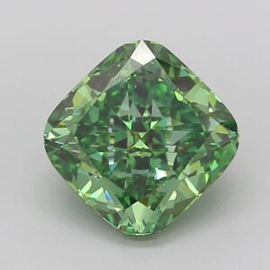 Cushion 2.15 ct. Green VVS2  EX VG  CVD Lab Grown Diamond