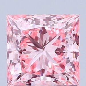 Princess 1.58 ct. Pink VS1  VG VG  CVD Lab Grown Diamond