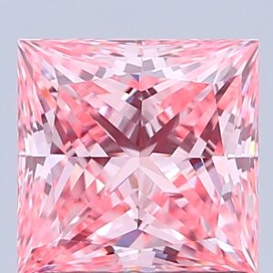 Princess 1.58 ct. Pink VVS1  VG VG  CVD Lab Grown Diamond