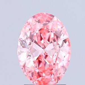 Oval 2 ct. Pink VS1  EX EX  CVD Lab Grown Diamond