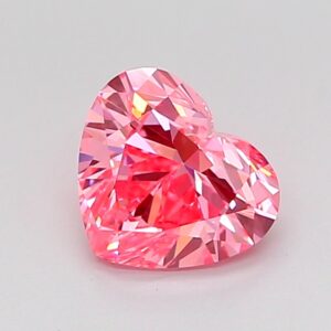 Heart 1 ct. Pink VS1  EX VG  CVD Lab Grown Diamond