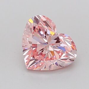 Heart 1.01 ct. Pink VS1  EX VG  CVD Lab Grown Diamond