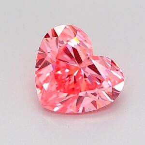 Heart 1 ct. Pink VVS2  EX VG  CVD Lab Grown Diamond