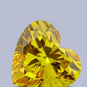 Heart 1.02 ct. Yellow VS1  VG VG  HPHT Lab Grown Diamond