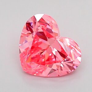 Heart 1.02 ct. Pink VVS2  EX EX  CVD Lab Grown Diamond