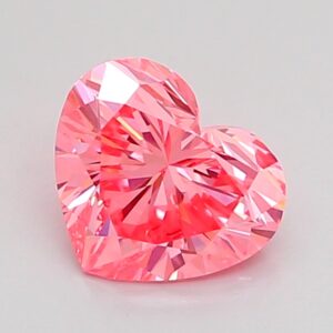 Heart 1.03 ct. Pink VS1  EX EX  CVD Lab Grown Diamond