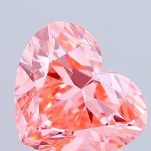Heart 2.52 ct. Pink VVS2  EX EX  CVD Lab Grown Diamond