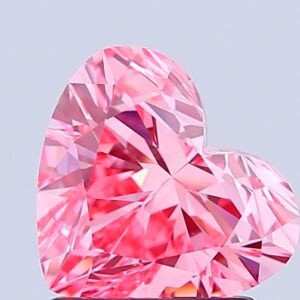 Heart 1.51 ct. Pink VVS2  EX EX  CVD Lab Grown Diamond