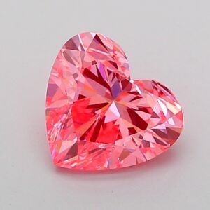 Heart 1.5 ct. Pink VVS2  EX EX  CVD Lab Grown Diamond