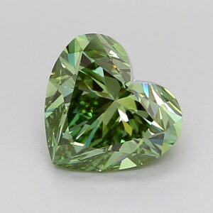 Heart 1.54 ct. Green VVS1  EX EX  CVD Lab Grown Diamond