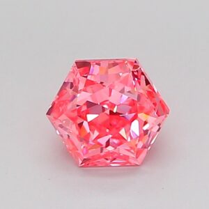 Hexagonal 0.89 ct. Pink VVS2  EX EX  CVD Lab Grown Diamond