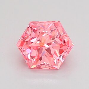 Hexagonal 0.82 ct. Pink VS1  EX EX  CVD Lab Grown Diamond
