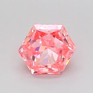 Hexagonal 0.87 ct. Pink VVS2  EX EX  CVD Lab Grown Diamond