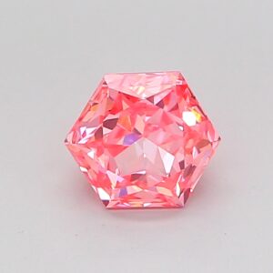 Hexagonal 0.72 ct. Pink VVS2  VG VG  CVD Lab Grown Diamond