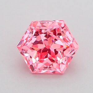 Hexagonal 0.99 ct. Pink VVS2  VG VG  CVD Lab Grown Diamond