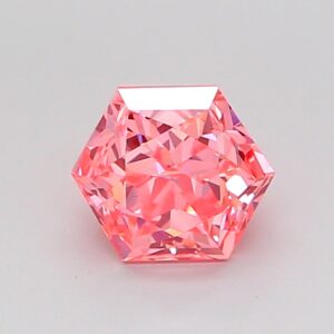 Hexagonal 0.99 ct. Pink VS1  VG VG  CVD Lab Grown Diamond