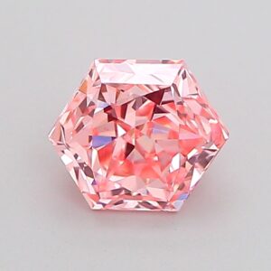 Hexagonal 1 ct. Pink VS1  VG VG  CVD Lab Grown Diamond