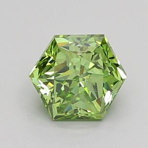 Hexagonal 1.01 ct. Green VS1  EX VG  CVD Lab Grown Diamond