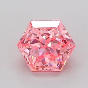 Hexagonal 1.01 ct. Pink VS1  VG VG  CVD Lab Grown Diamond