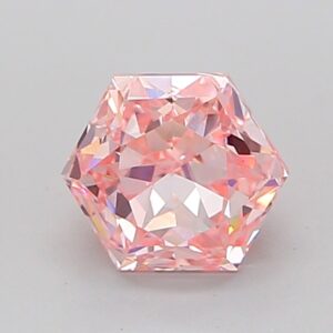 Hexagonal 1.01 ct. Pink VVS2  EX VG  CVD Lab Grown Diamond
