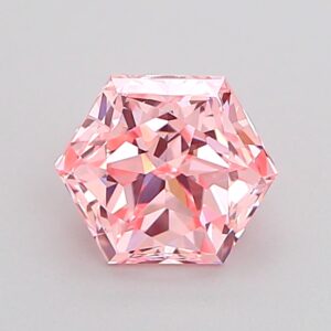 Hexagonal 1.01 ct. Pink VVS2  VG VG  CVD Lab Grown Diamond